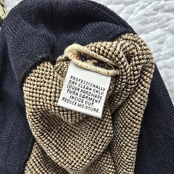 St.John Collection Leopard Print Zip Up Grommet Trim Knit Sweater Cardigan - Picture 6 of 10